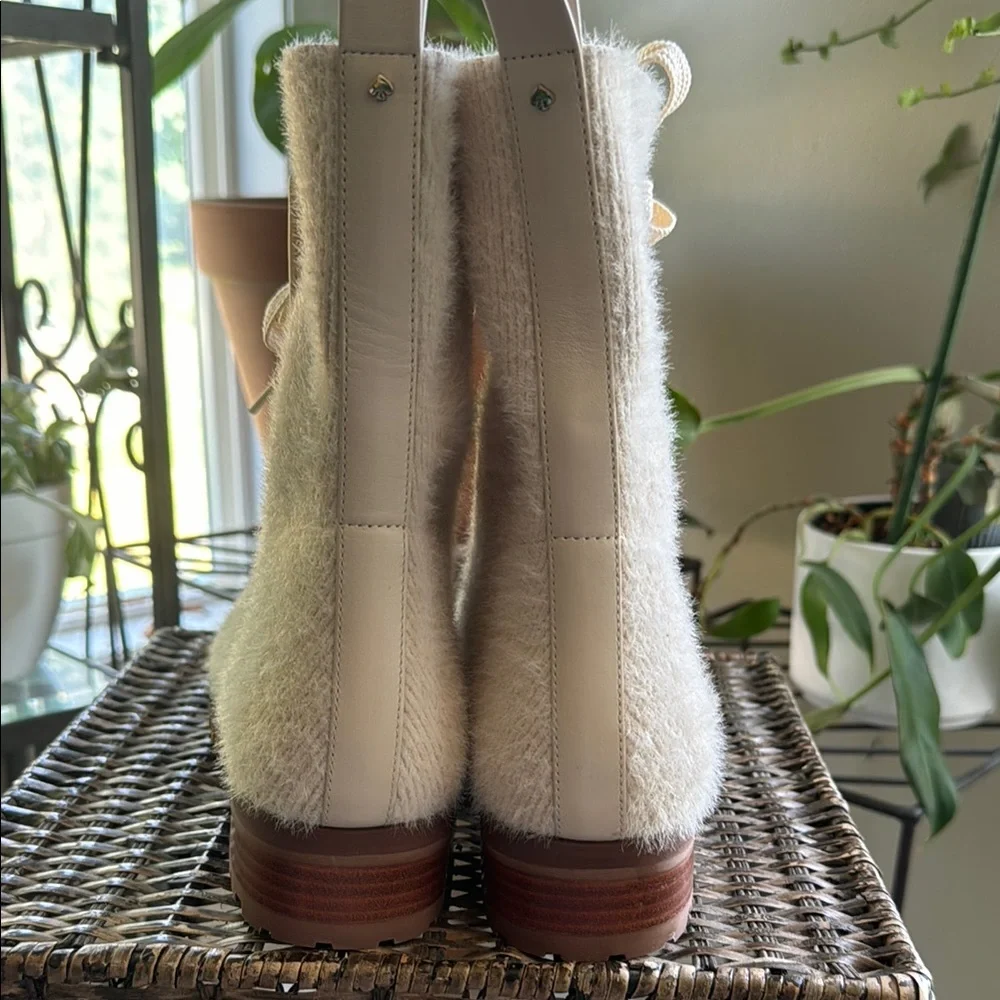 Kate Spade New York Merigue Combat Boots Cream Lace-Up‎ Women’s size 11 - Picture 6 of 10